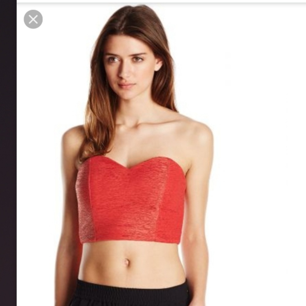 Minkpink Neverland sweetheart bustier crop top sm